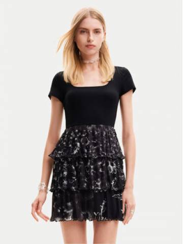 Desigual Повсякденна сукня San Francisco 24SWVK23 Чорний Regular Fit Desigual Повсякденна сукня San Francisco 24SWVK23 Чорний Regular Fit