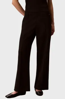 Женские черные брюки INTERLOCK WIDE LEG Черный XS Calvin Klein LV044G210G