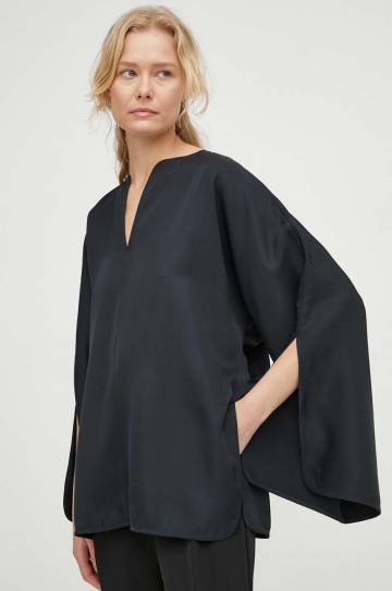 Блузка By Malene Birger женская цвет чёрный однотонная Блузка By Malene Birger женская цвет чёрный однотонная