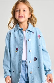 Джинсовая куртка-тракер Minnie and Daisy - синій