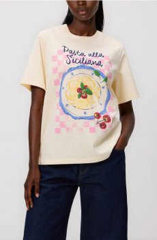 Reserved - Футболка з принтом - нюдовий - 080HT-02X