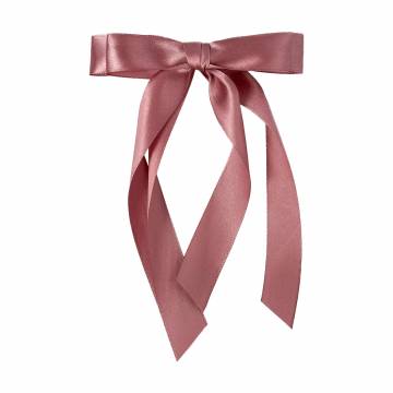 Бант для волос Miso Атлас, лента, с зажимом, пудра, 1 шт (BA-8)