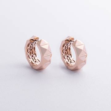 Серьги - кольца "Luisa" в красном золоте с09162 Серьги - кольца "Luisa" в красном золоте с09162