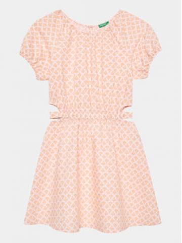 United Colors Of Benetton Повсякденна сукня 4XTWCV019 Оранжевий Regular Fit United Colors Of Benetton Повсякденна сукня 4XTWCV019 Оранжевий Regular Fit