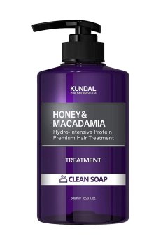 Кондиционер для волос Kundal Pure Natural System Honey&Macadamia Treatment Мед и макадамия, аромат Clean Soap, 500 мл