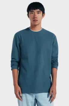 Мужской синий лонгслив Синий S SPRINGFIELD 8832417