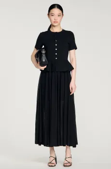 Женское черное платье Черный 34 Sandro SFPRO04677_Black