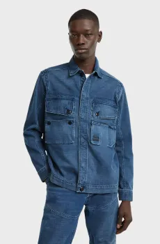 Мужская синяя джинсовая куртка Utility Синий S G-Star RAW D25182,D894