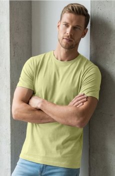 Бавовняна футболка basic - блідо-зелений