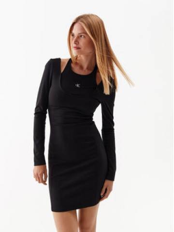 Calvin Klein Jeans Повсякденна сукня J20J221399 Чорний Regular Fit Calvin Klein Jeans Повсякденна сукня J20J221399 Чорний Regular Fit