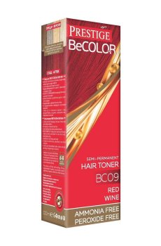 Безаммиачный оттеночный бальзам для волос Vips Prestige BeColor Semi-Permanent Hair Toner BC09 Винно-красный, 100 мл