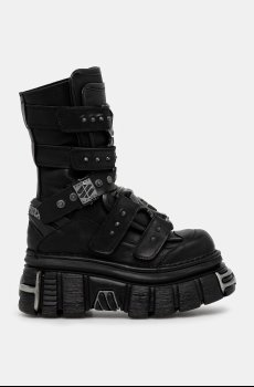 Кожаные полусапожки New Rock CRUST NEGRO, TOWER NEGRO E14 ACERO