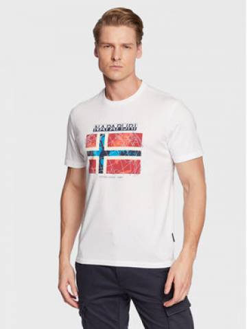 Napapijri Футболка S-Guiro NP0A4H22 Білий Regular Fit Napapijri Футболка S-Guiro NP0A4H22 Білий Regular Fit