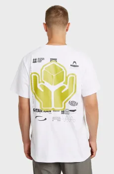 Мужская белая футболка Back Белый L G-Star RAW D26046,C336