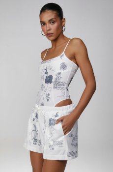 Молочний трикотажний боді Душа на тонких бретелях