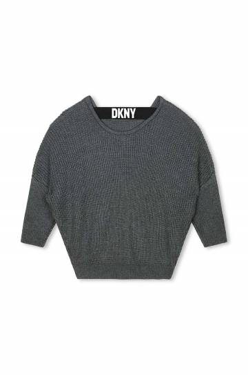 Детский свитер с примесью шерсти Dkny цвет серый лёгкий Детский свитер с примесью шерсти Dkny цвет серый лёгкий