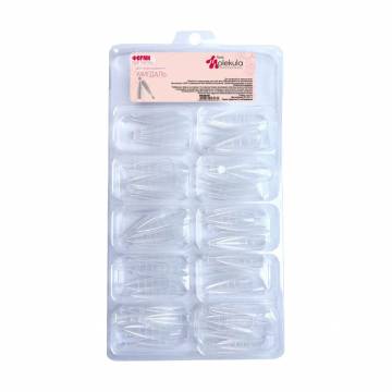 Многоразовые верхние формы для наращивания ногтей Nails Molekula Professional Миндаль, 100 шт Многоразовые верхние формы для наращивания ногтей Nails Molekula Professional Миндаль, 100 шт