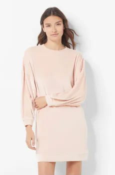 Женская персиковая велюровая ночная рубашка DUNKAN Оранжевый L Etam 6541180