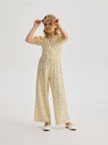 Reserved - Візерунчастий комбінезон - світло-жовтий - 579EX-10X