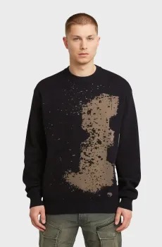 Мужской черный джемпер Sprayed 90 Черный S G-Star RAW D27772,D488