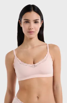 Женский розовый топ-брасьер PURE SOFT Розовый M Etam 6557668