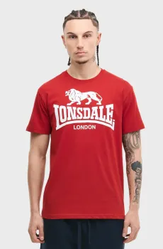 Мужская красная футболка LOGO Красный L Lonsdale 119083