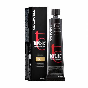 Стойкая профессиональная краска для волос Goldwell Topchic Permanent Hair Color 10A Pastel Ash Blonde, 60 мл Стойкая профессиональная краска для волос Goldwell Topchic Permanent Hair Color 10A Pastel Ash Blonde, 60 мл
