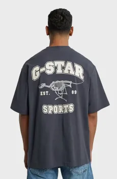 Мужская темно-синяя футболка Running Синий XL G-Star RAW D27722,C336