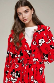 Набір: Халат і рушник Mickey Mouse - червоний