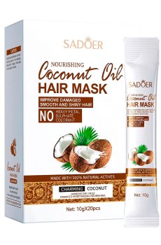 Маска для волос Sadoer Nourishing Coconut Oil Hair Mask, 20*10 г