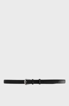 Мужской черный кожаный ремень Jim 25 мм Черный 1 ZADIG&VOLTAIRE LMBT01066_BLACK