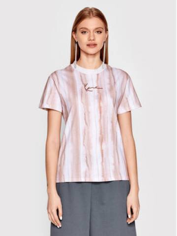 Karl Kani Футболка Small Siganture Tie Dye Stripe 6130398 Коричневий Regular Fit Karl Kani Футболка Small Siganture Tie Dye Stripe 6130398 Коричневий Regular Fit