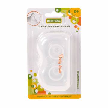 Силиконовые накладки для груди Baby Team Silicone Breast Pad в контейнере, c рождения, 2 шт (0030)