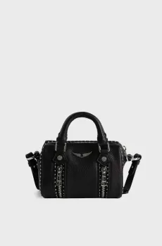 Женская черная кожаная сумка Sunny Mini Studs Черный ONESIZE ZADIG&VOLTAIRE LWBA04552_BLACK