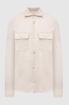 Бежевая рубашка из шерсти