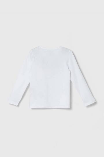 Хлопковый детский лонгслив Guess цвет белый K84I18 K8HM0