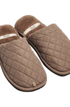 Мужские домашние тапочки Twins HS-LUX стеганые, коричневые, размер 42-43 (28 см)