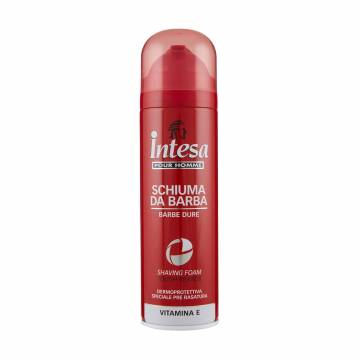 Мужская пена для бритья Intesa Pour Homme Shaving Foam Tough Beards с витамином Е, 300 мл Мужская пена для бритья Intesa Pour Homme Shaving Foam Tough Beards с витамином Е, 300 мл