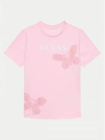 Guess Футболка J4GI20 K8HM4 Рожевий Regular Fit Guess Футболка J4GI20 K8HM4 Рожевий Regular Fit