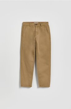 Reserved - Штани-чиноси з високим вмістом бавовни - бежевий - 436HK-08X
