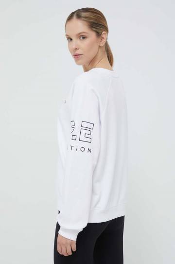 Хлопковая кофта P.E Nation женская цвет белый с принтом Хлопковая кофта P.E Nation женская цвет белый с принтом