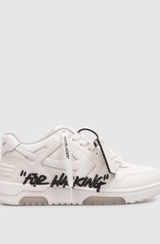 Белые кожаные кроссовки Out Of Office For Walking с логотипом