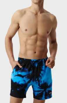 Мужские темно-синие плавательные шорты с узором Синий XL Atlantic KMB-227