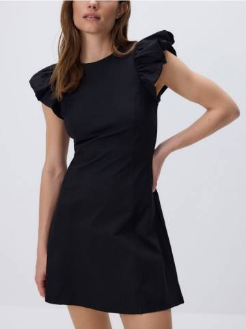 Reserved - Сукня-міні з оборками - чорний - XO744-99X