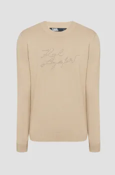 Мужской бежевый джемпер Бежевый S Karl Lagerfeld 533304.655082;410