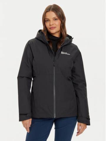 Jack Wolfskin Дощовик Wisper Ins A61893 Чорний Regular Fit Jack Wolfskin Дощовик Wisper Ins A61893 Чорний Regular Fit