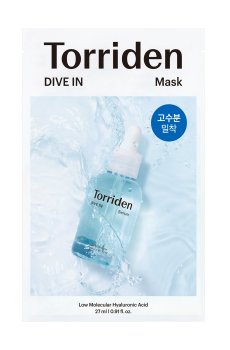 Тканевая маска для лица Torriden Dive In Low Molecular Hyaluronic Acid Mask с гиалуроновой кислотой, 27 мл