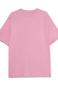 Cropp - Гладка футболка oversize - рожевий