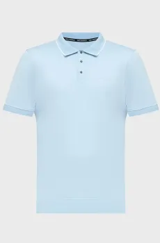 Мужское голубое поло Голубой XL Karl Lagerfeld 561200.745080;600