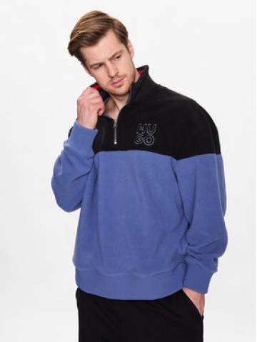 Hugo Флісовий реглан Dorpion 50482858 Голубий Relaxed Fit Hugo Флісовий реглан Dorpion 50482858 Голубий Relaxed Fit